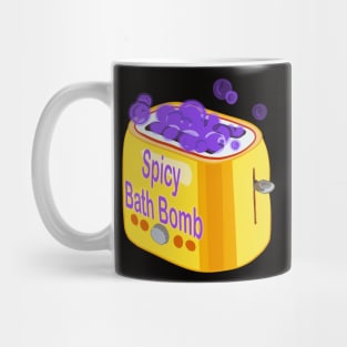 Retro inscription "Spicy bath bomb" Mug